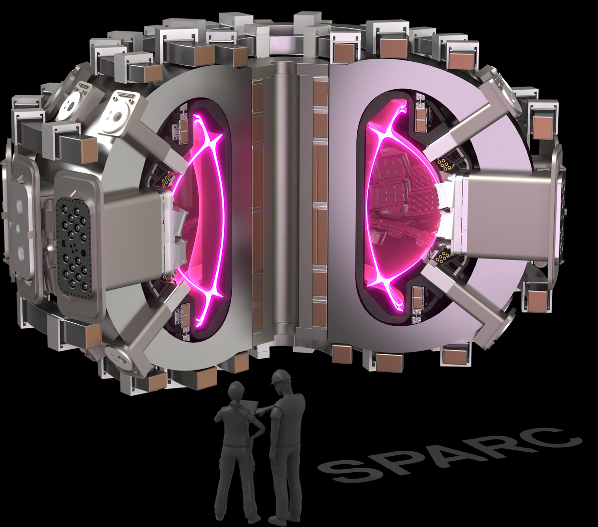 展示される核融合実験炉「SPARC」のイメージ