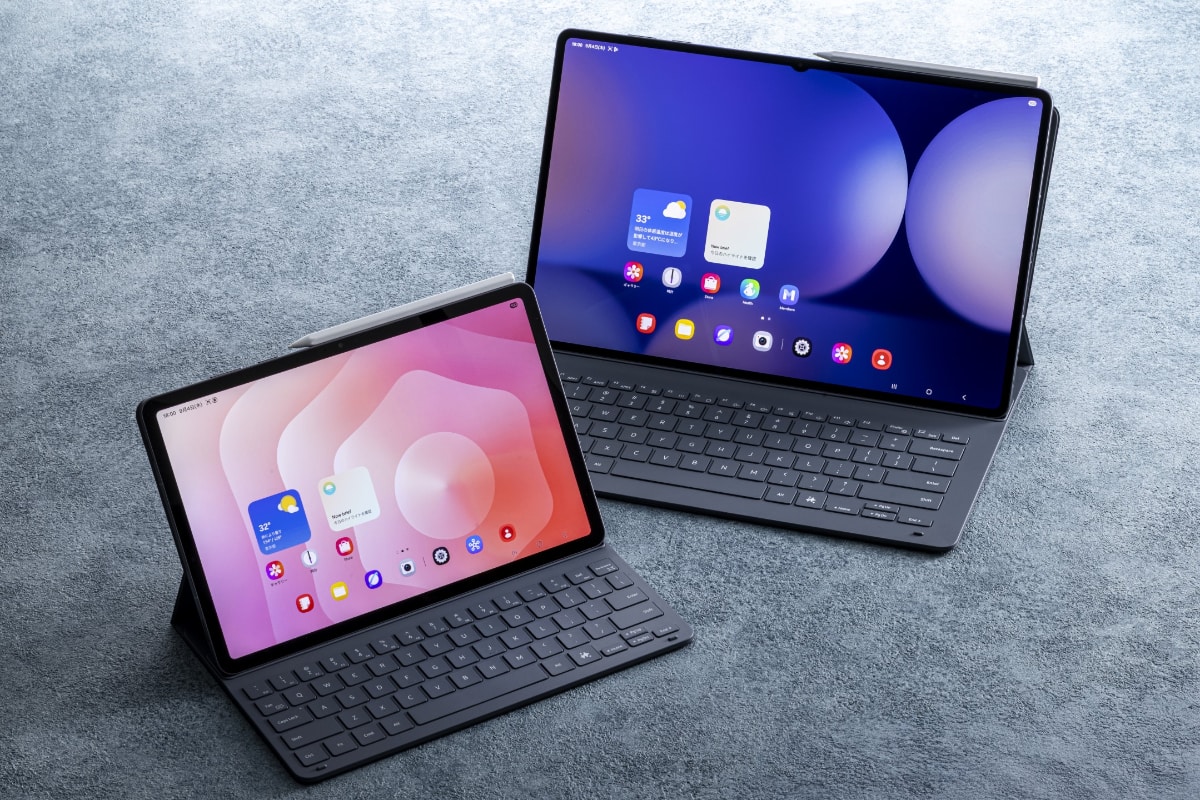 Galaxy Tab S11シリーズ。左がGalaxy Tab S11、右がGalaxy Tab S11 Ultra。