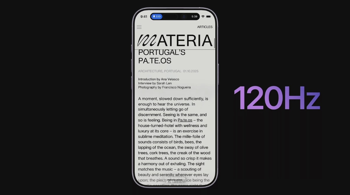 ProMotionを備えたSuper Retina XDRを搭載