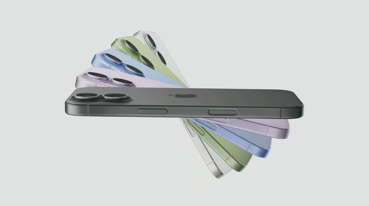 手前からブラック、ラベンダー、ミストブルー、セージ、ホワイト