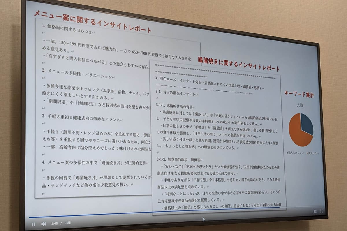 GC分析で得られた出力結果を基にしたインサイトレポート。ここまで生成AIで作業が行なえる