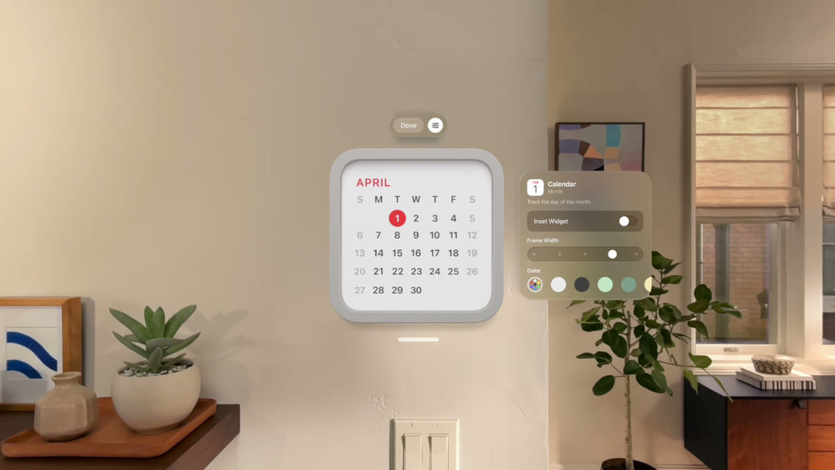visionOS 26でのウィジェット機能