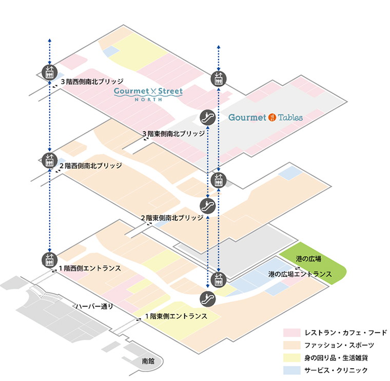 北館I期エリア フロアマップ