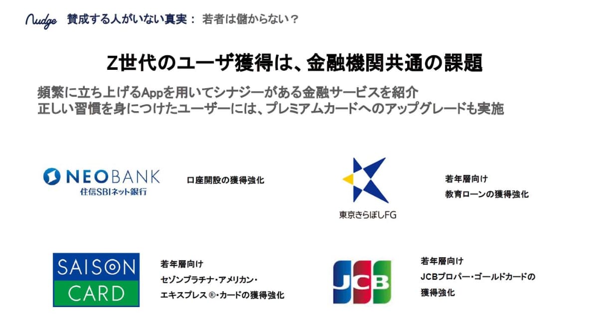 Z世代の獲得に向けて他の金融機関とも連携