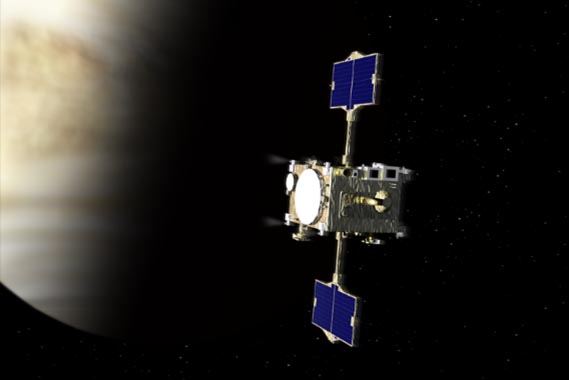 金星周回軌道投入の想像図(出典：JAXA)