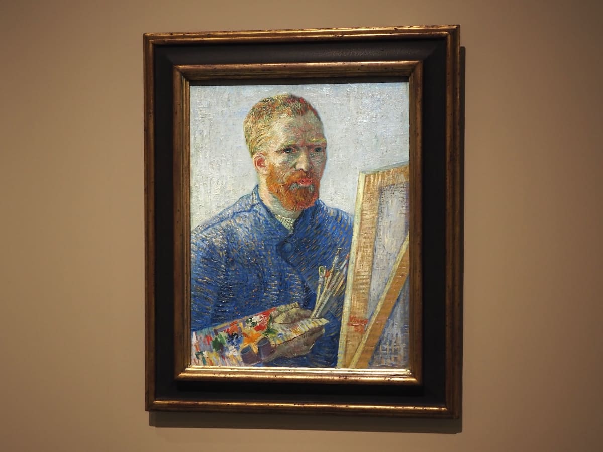 フィンセント・ファン・ゴッホ《画家としての自画像》1887年12月〜1888年2月、パリ。ファン・ゴッホ美術館、アムステルダム(フィンセント・ファン・ゴッホ財団)