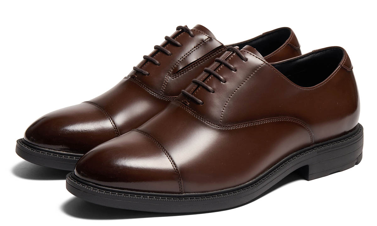 内羽根ストレートチップ ダークブラウン