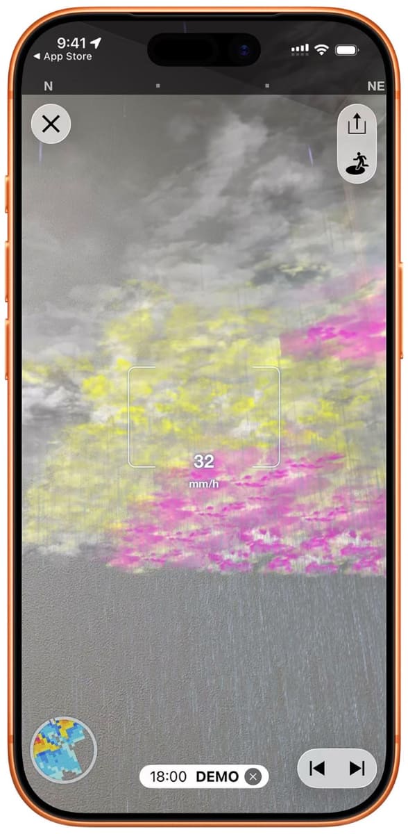 「アメミル」の画面