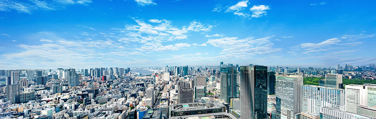 50階ラウンジ屋外テラスからの眺望イメージ(南西方向/6月撮影)