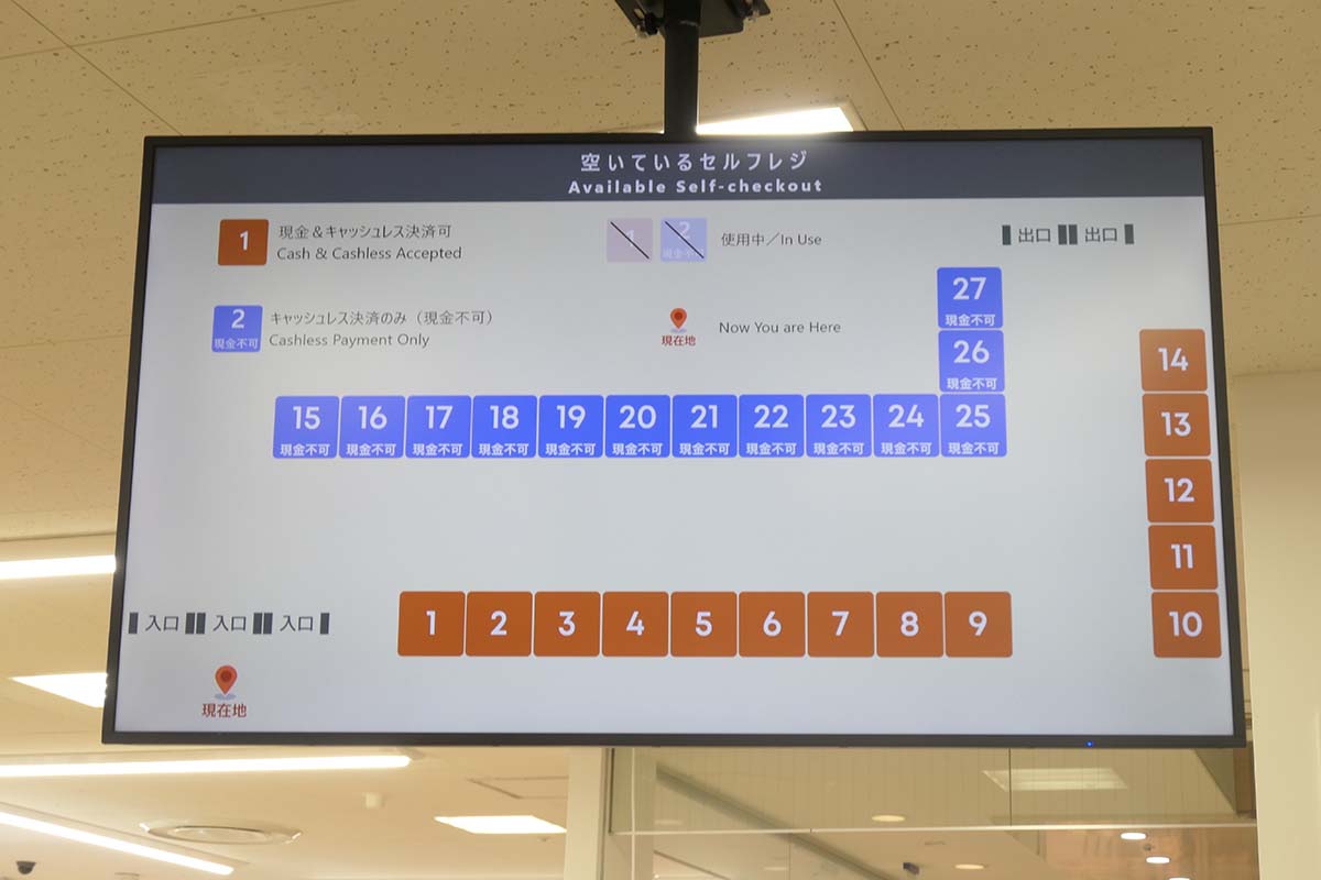 レジの空き状況