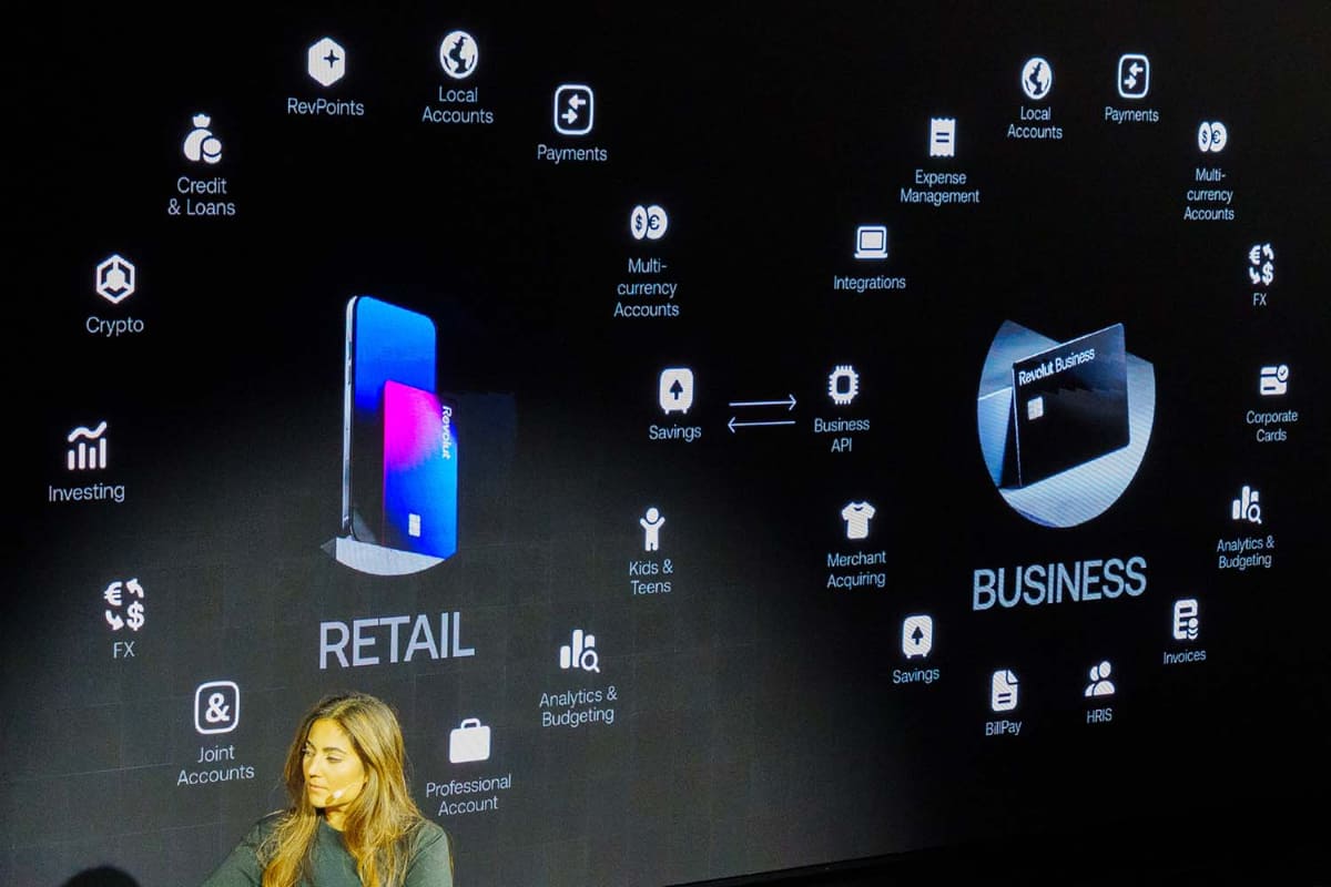 Revolutの様々な機能。コンシューマー向けと法人向けがあり、各国の事情に合わせて提供されている