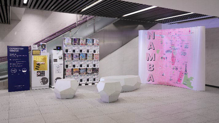 大型マップと椅子を設置