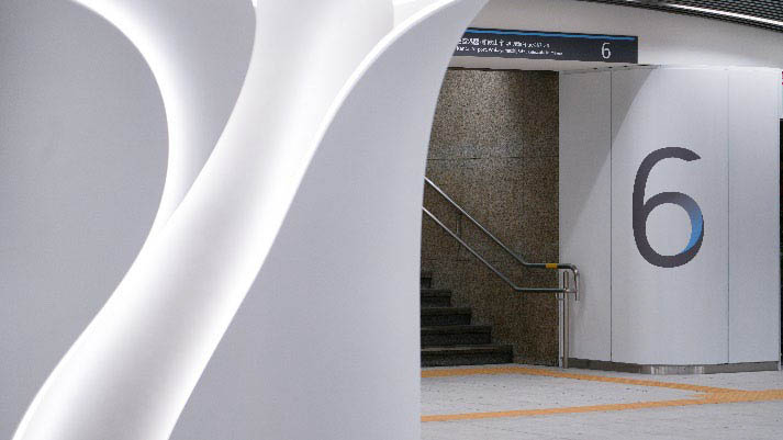 大きな番線表示