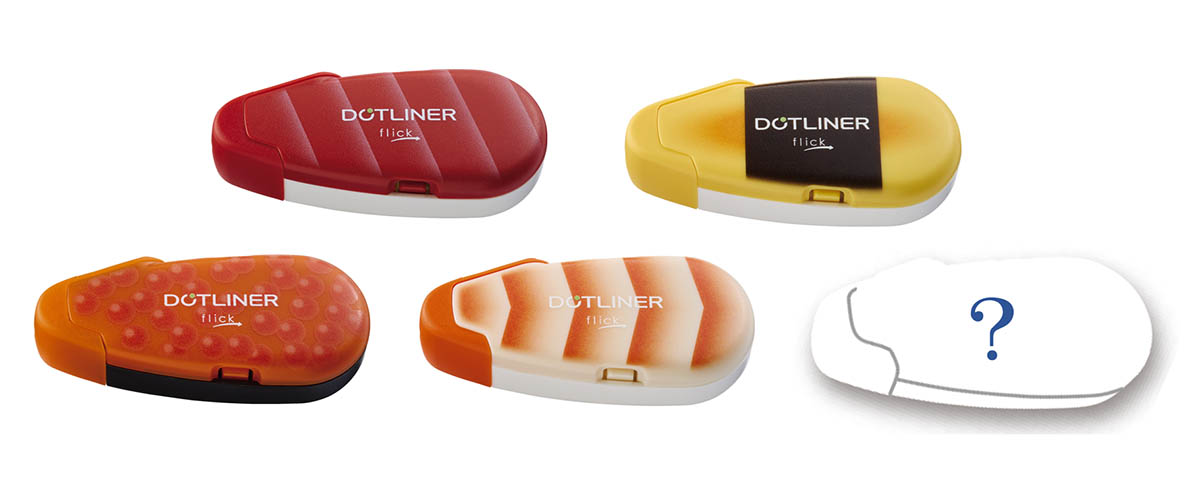 上段左から、まぐろ、たまご、下段左から、いくら、えび、シークレット