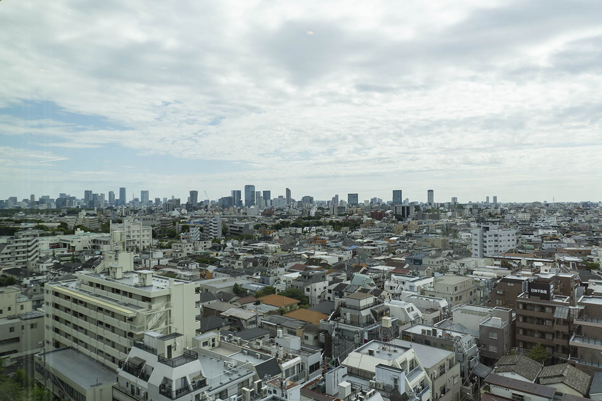 ササハタサロンがある駅前ビル8階からの南東方向の眺望。パークタワー渋谷笹塚とは東西で並ぶ位置のため、物件からの眺望は似たイメージとなる