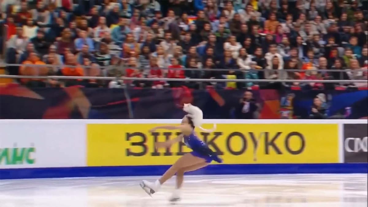 Sora 2で生成した動画。猫とトリプルアクセルなど(OpenAIのニュースリリースから)