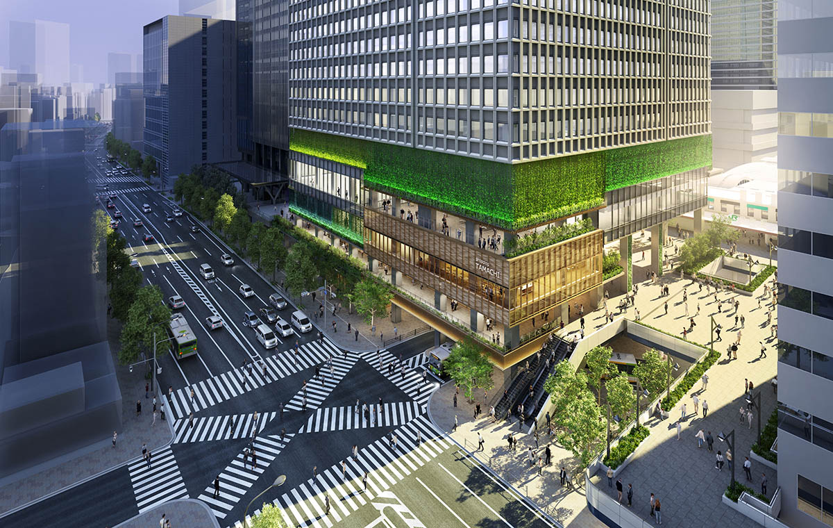 国道15号イメージパース(スクランブル交差点化)