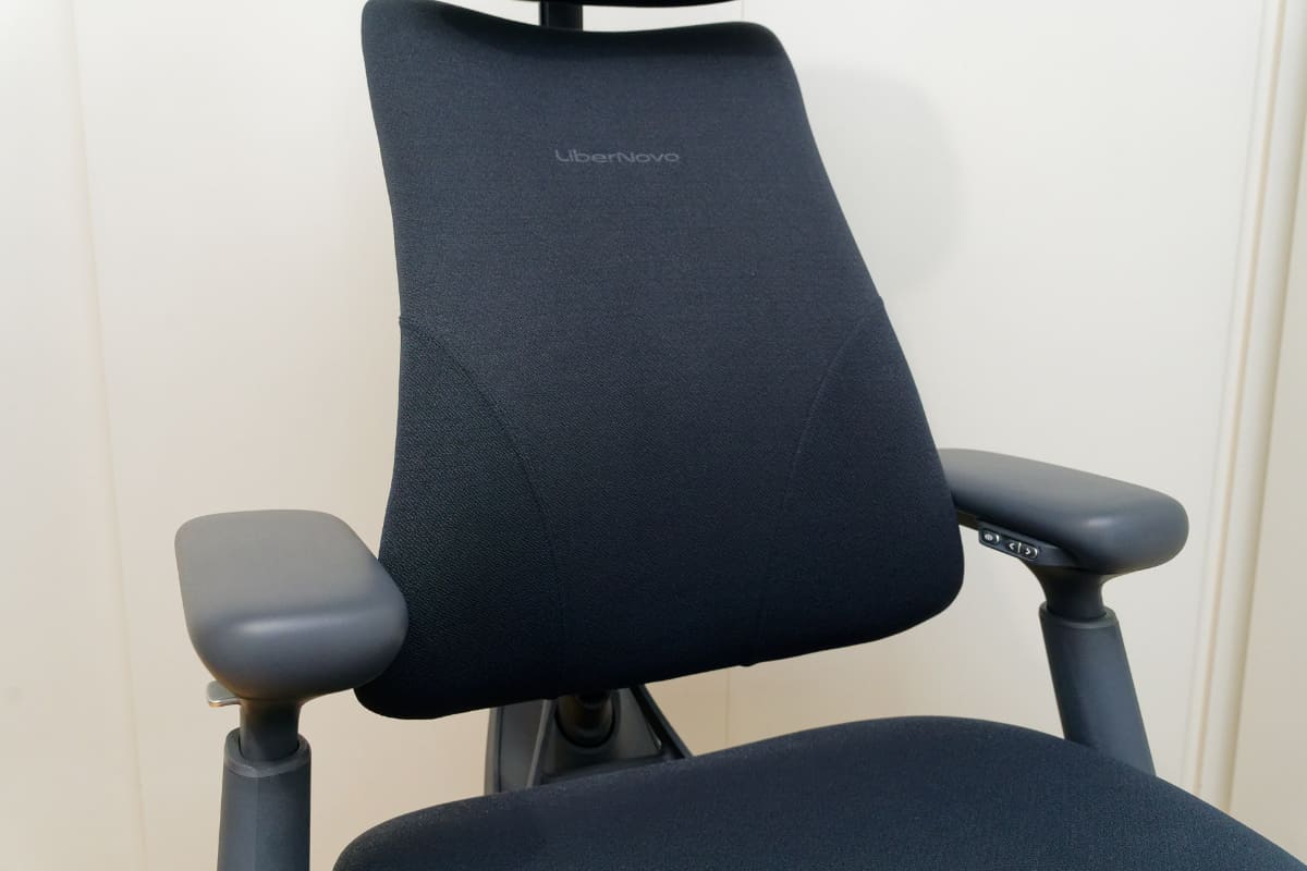 背もたれのランバーサポートにあたる部分の調整が電動化されている