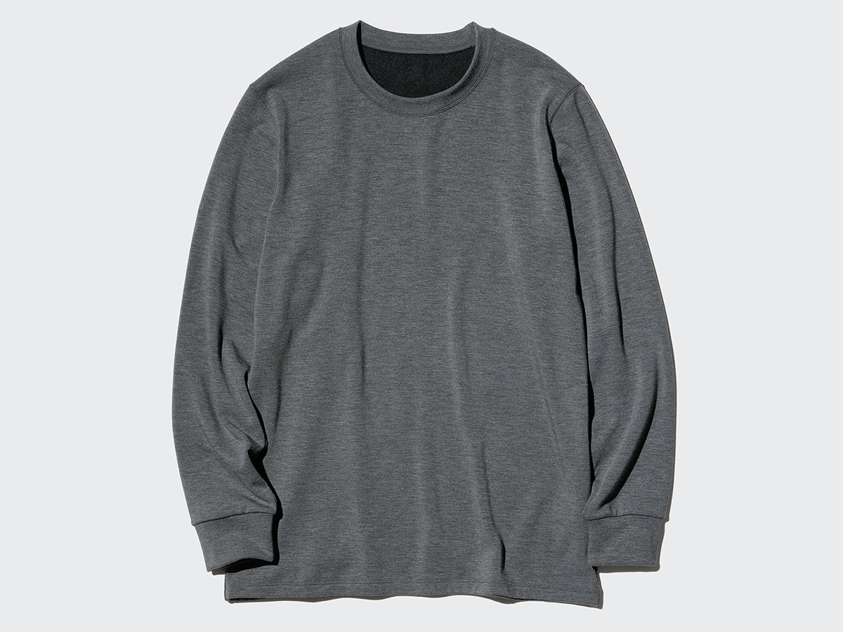 メンズ 超極暖ヒートテッククルーネックT