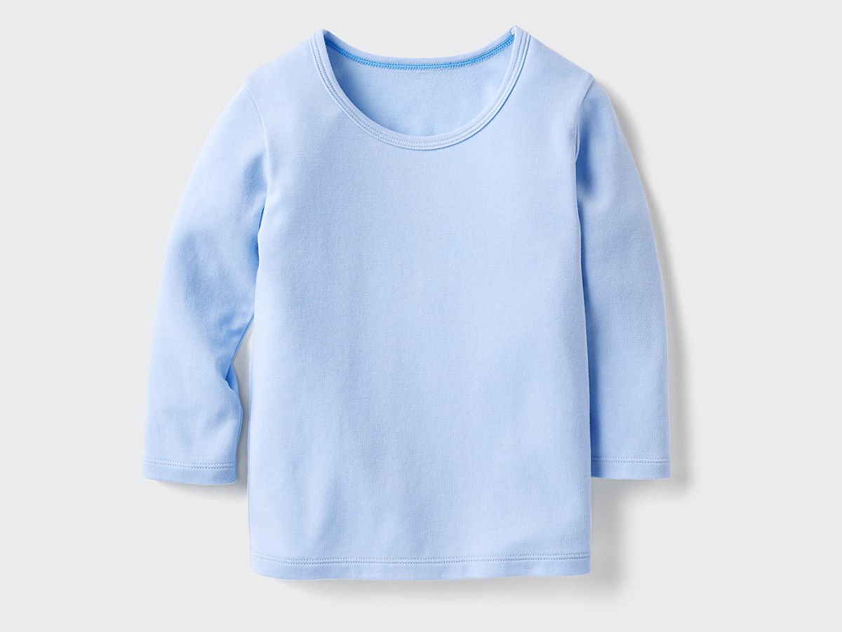 ベビー ヒートテックコットンクルーネックT