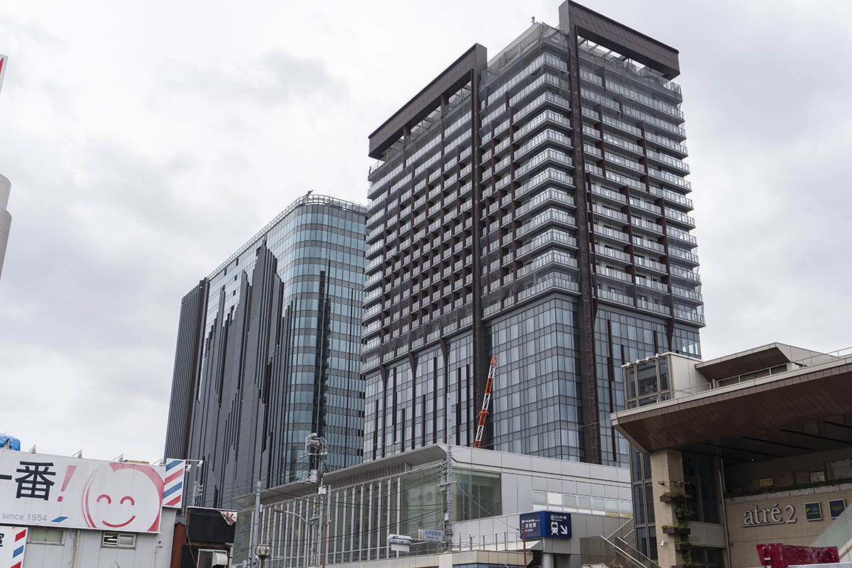 OIMACHI TRACKS。手前がホテル・住宅タワー、奥がオフィスタワー