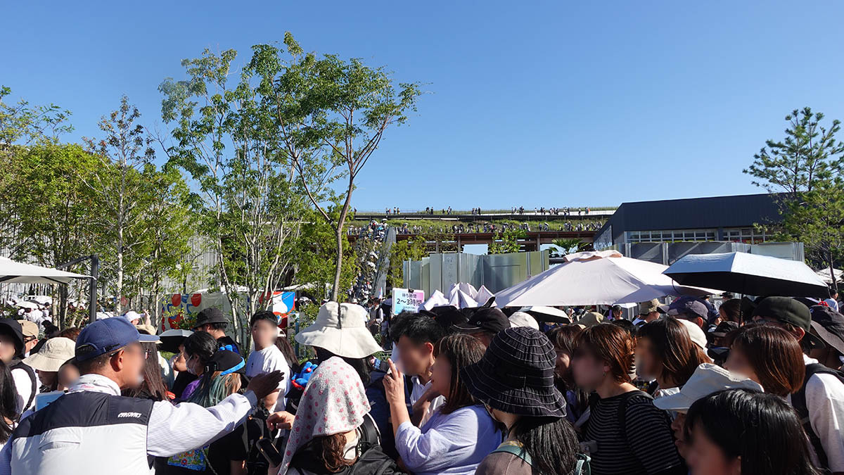 近畿大学水産研究所前。エスカレーターまでたどり着けない