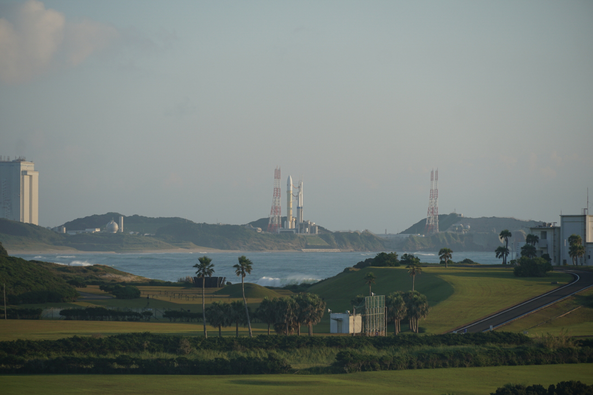 ついに天候が回復した種子島宇宙センター(撮影:秋山文野)