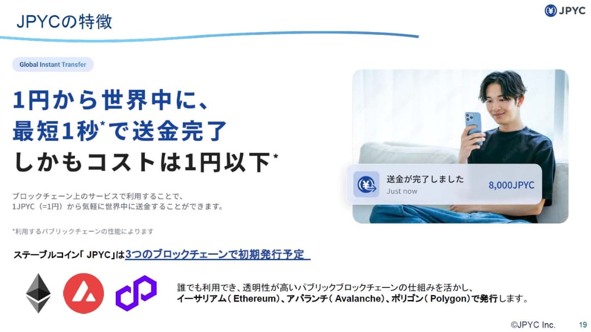 1円単位で手数料1円以下、1秒以内に送金が完了する