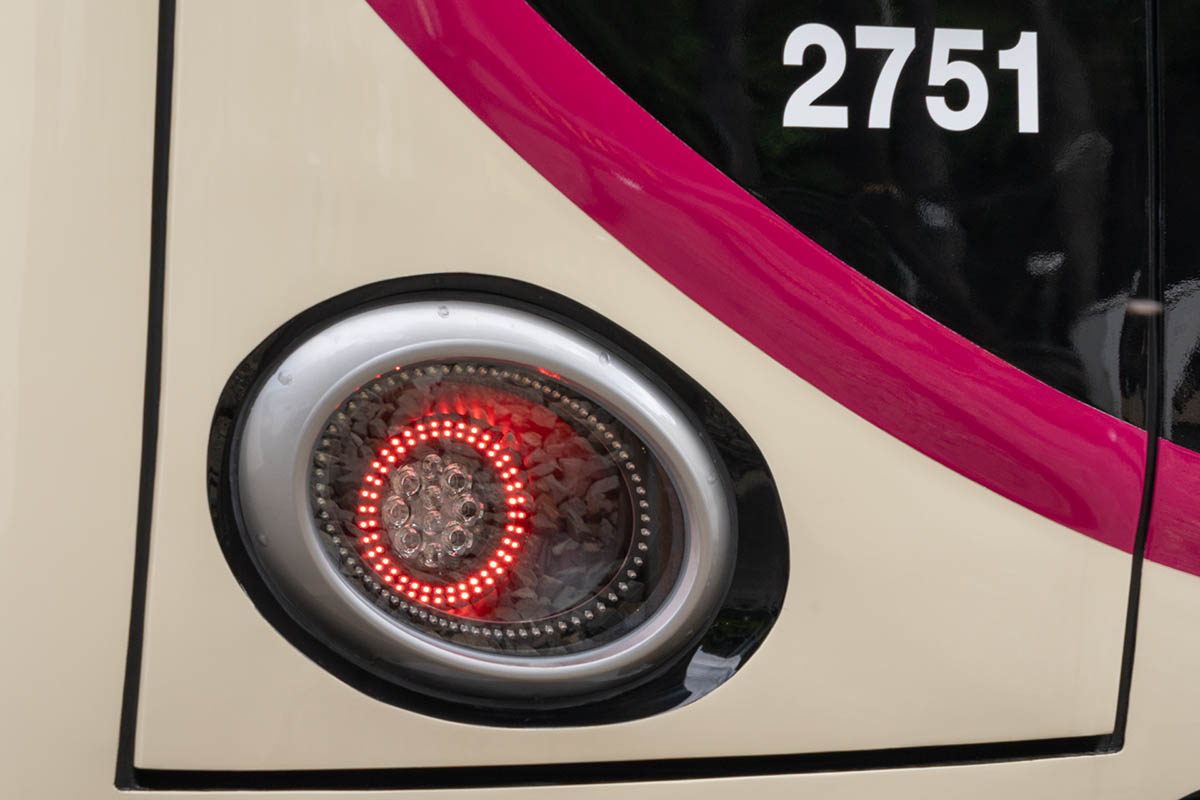 テールライトの点灯