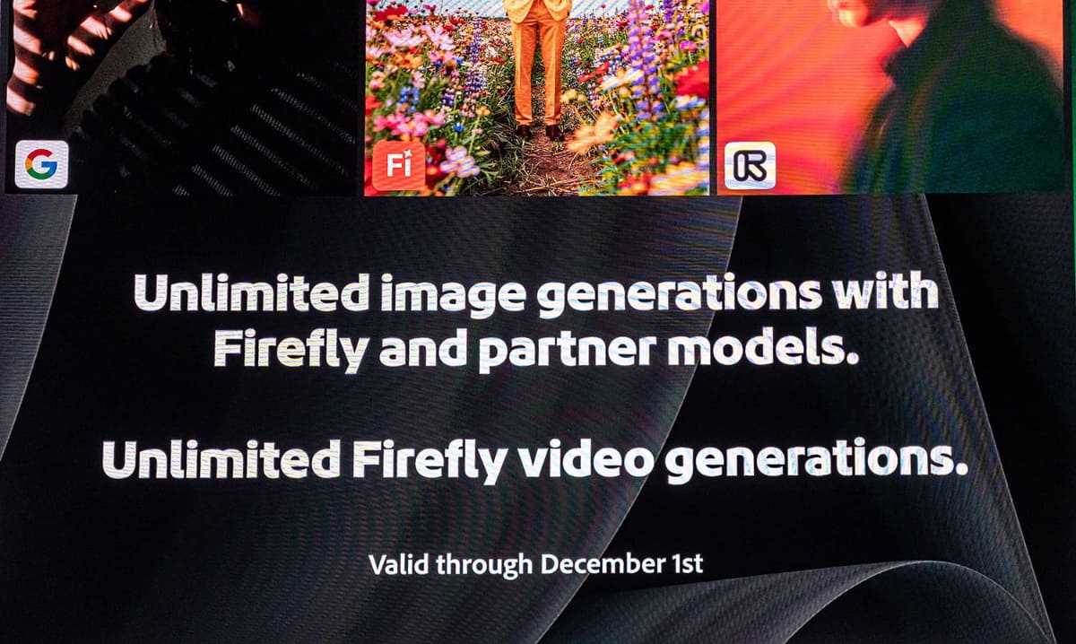 アドビは12月1日まで、どのモデルでも「生成コスト無料」に。動画は自社のFireflyのみ無料