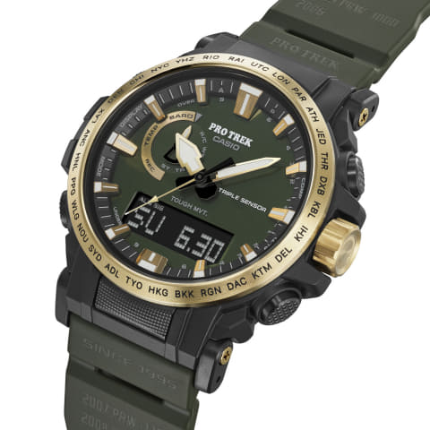 プロトレック、グリーン×ゴールドの30周年モデル - Impress Watch