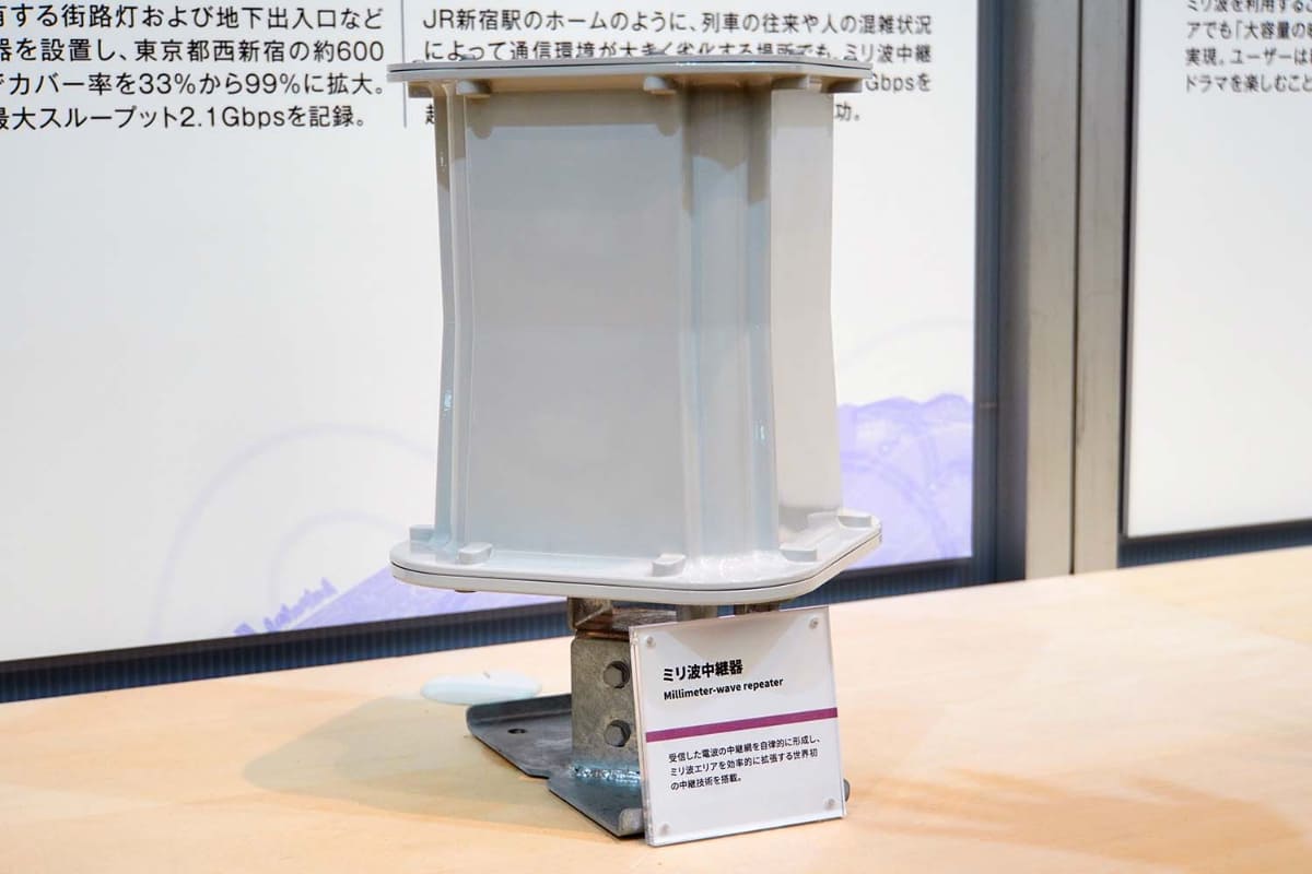 京セラが開発したミリ波の中継器。これを複数個所に設置することで、ミリ波の面展開が可能になる