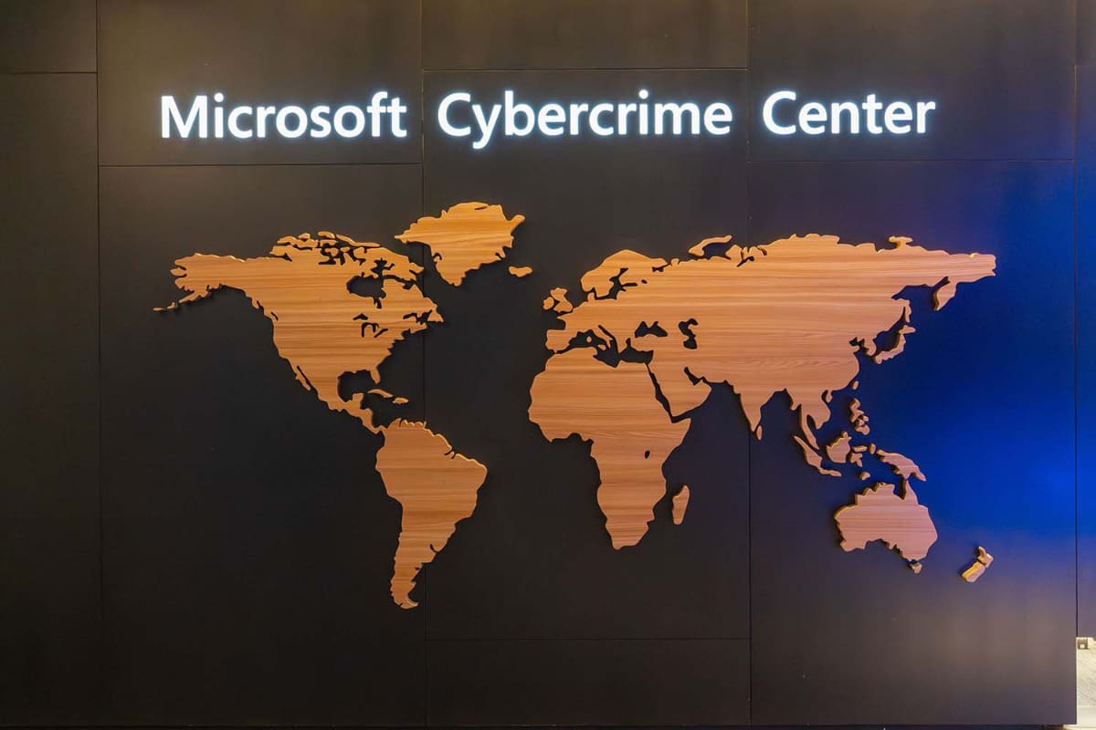 マイクロソフト本社内にある「Microsoft Cybercrime Center」