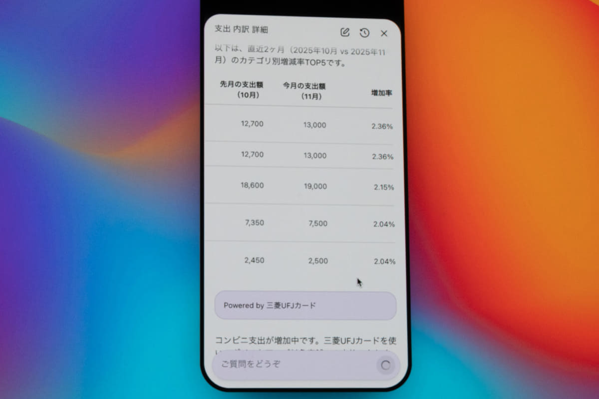 口座の支出内容を聞いたところ