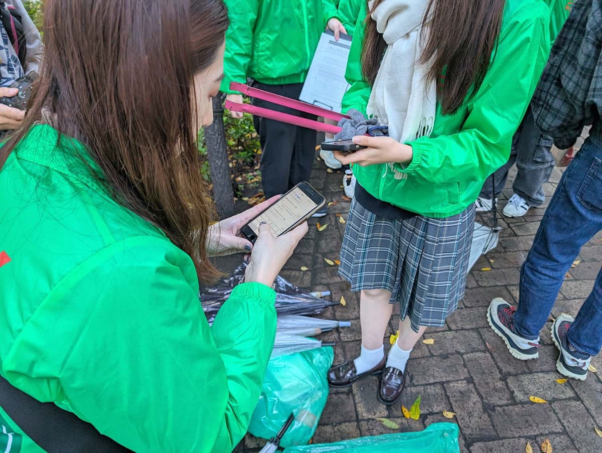 重量計測を行なって、参加者それぞれに重量に応じた楽天キャッシュを送金する