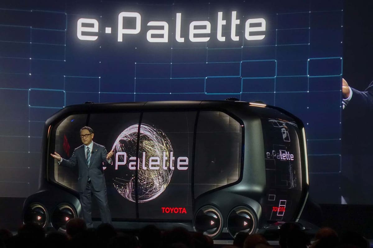 2018年1月のCESで発表された時のトヨタ「e-Palette」