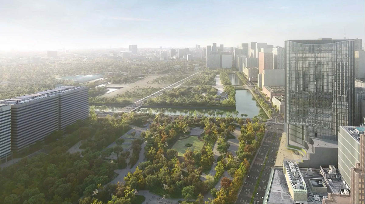 オフィス高層階からの眺望イメージ(日比谷公園・皇居外苑側)