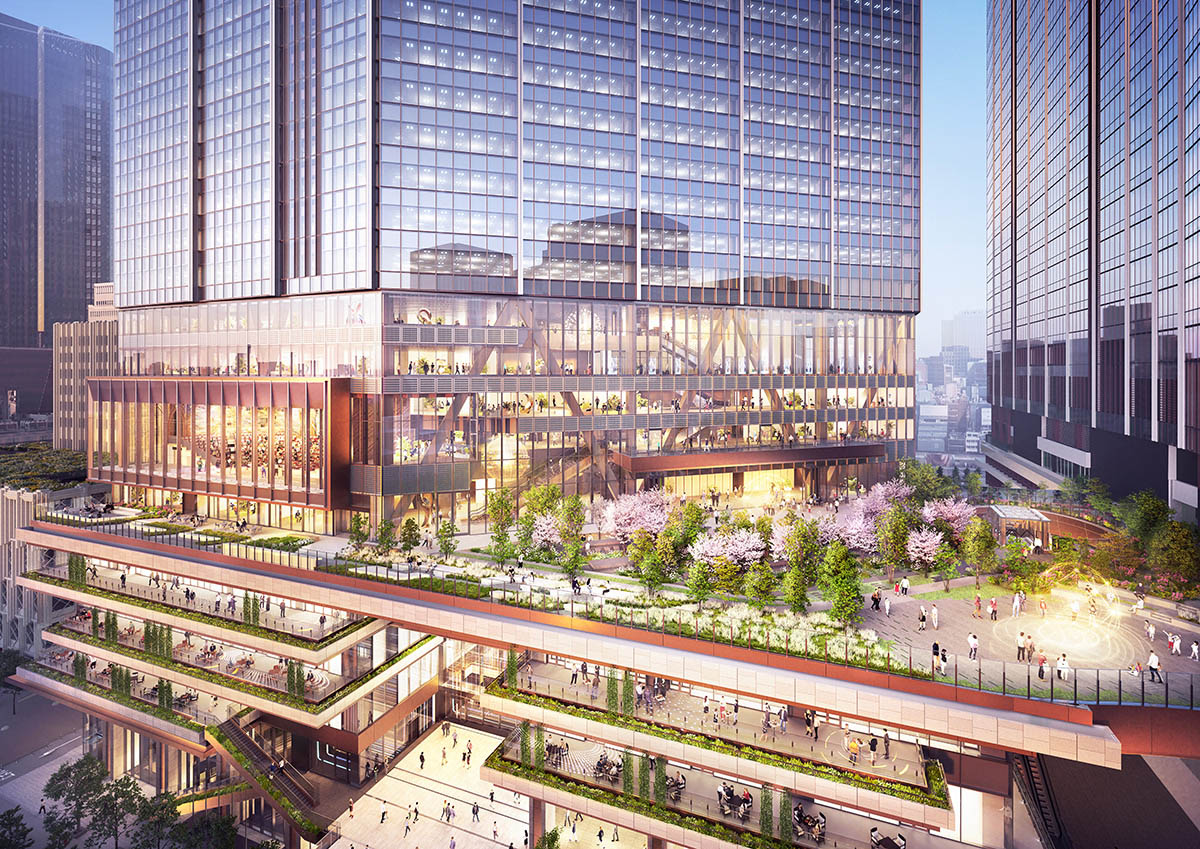 産業支援施設とパブリックスペースイメージ