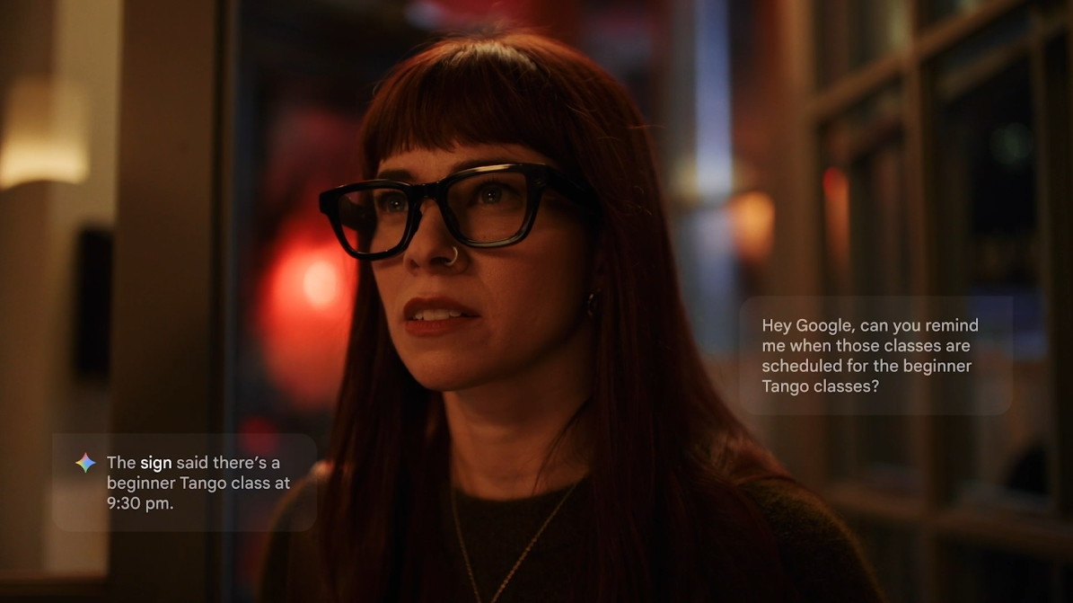 AIグラス。見ているものについて「これは何?」とGeminiに質問も可能