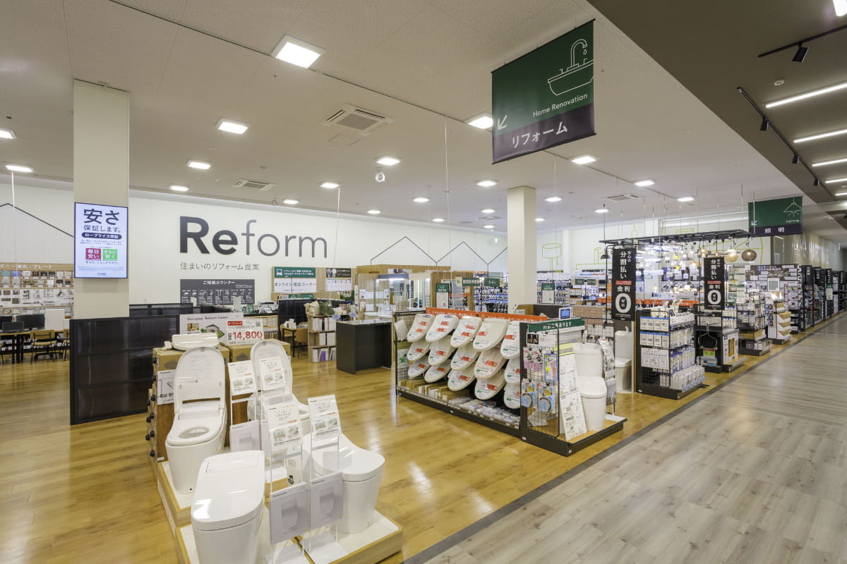 実際の施工イメージを確認できるリフォームコーナー