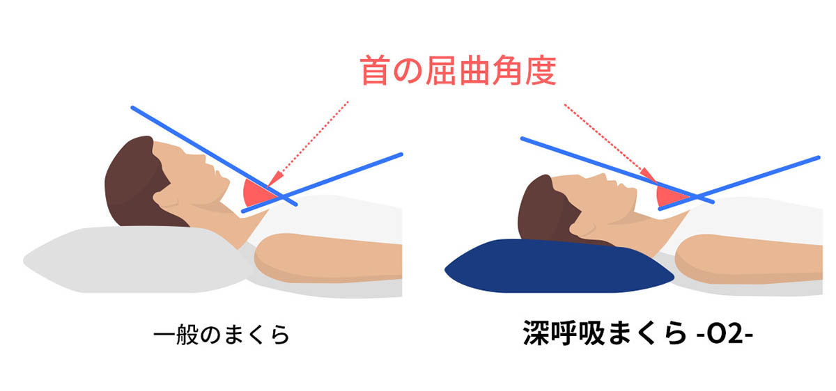 寝姿勢の比較のイメージ図