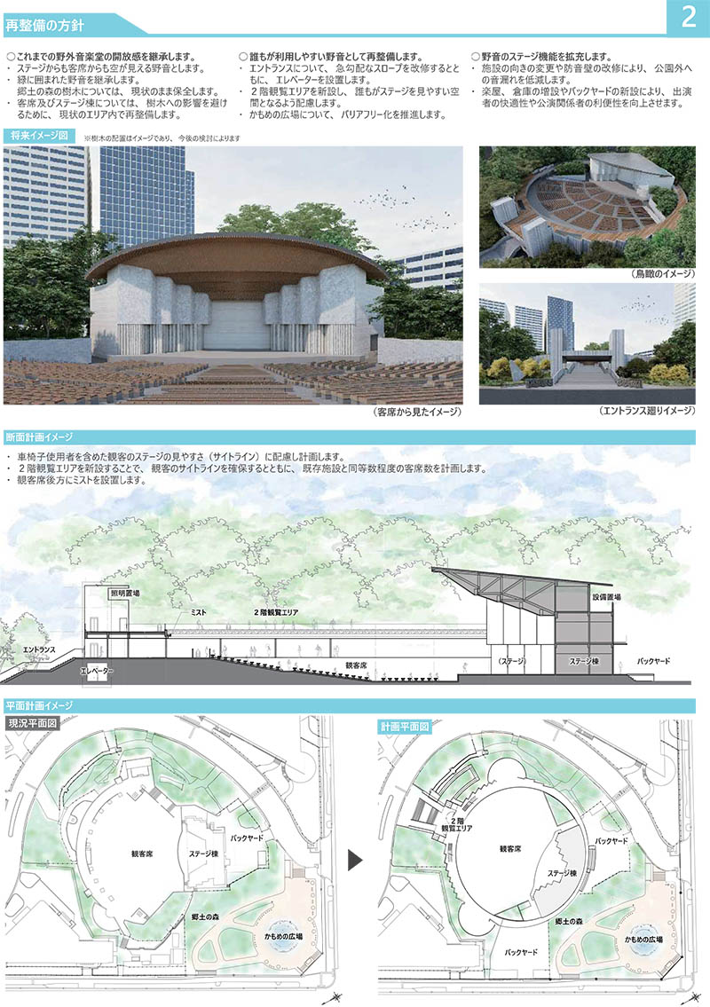 東京都「<a href="https://www.kensetsu.metro.tokyo.lg.jp/documents/d/kensetsu/251104hibiya_daiongakudou_seibi">日比谷公園 大音楽堂再整備</a>」資料より
