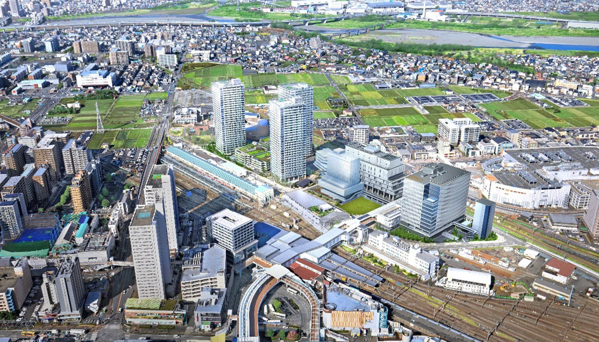 2棟完成後の海老名駅周辺のイメージ