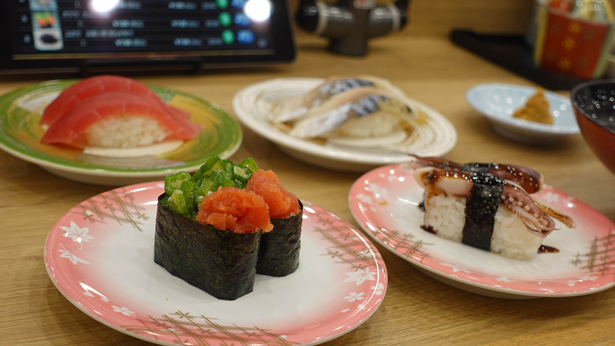 前日に行った「くるくる寿司」。北見では、こういった店のほとんどが郊外にある