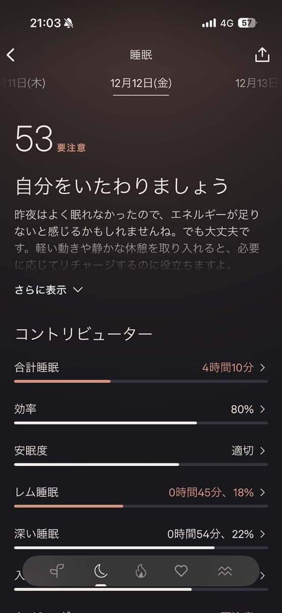 睡眠を細かく把握