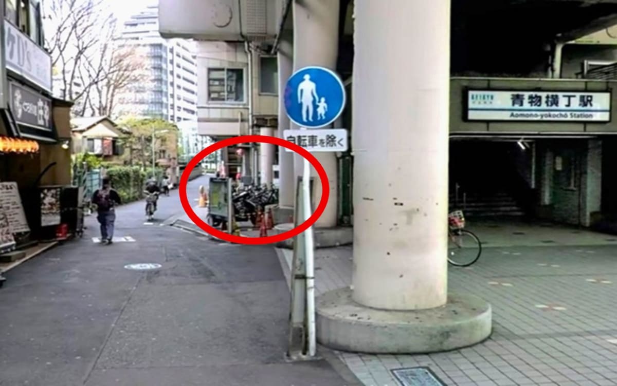 青物横丁駅前ポートの設置位置