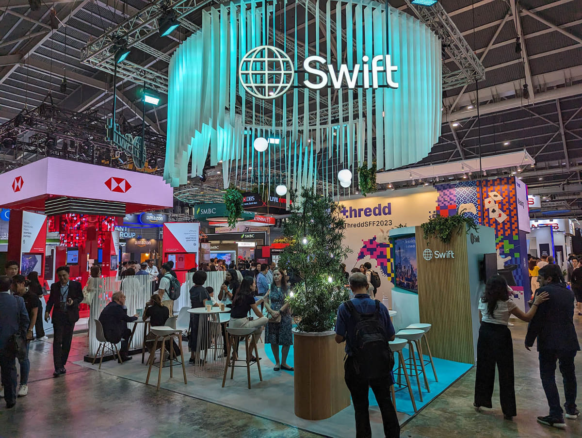 2023年に開催されたSingapore Fintech Festivalの会場にて