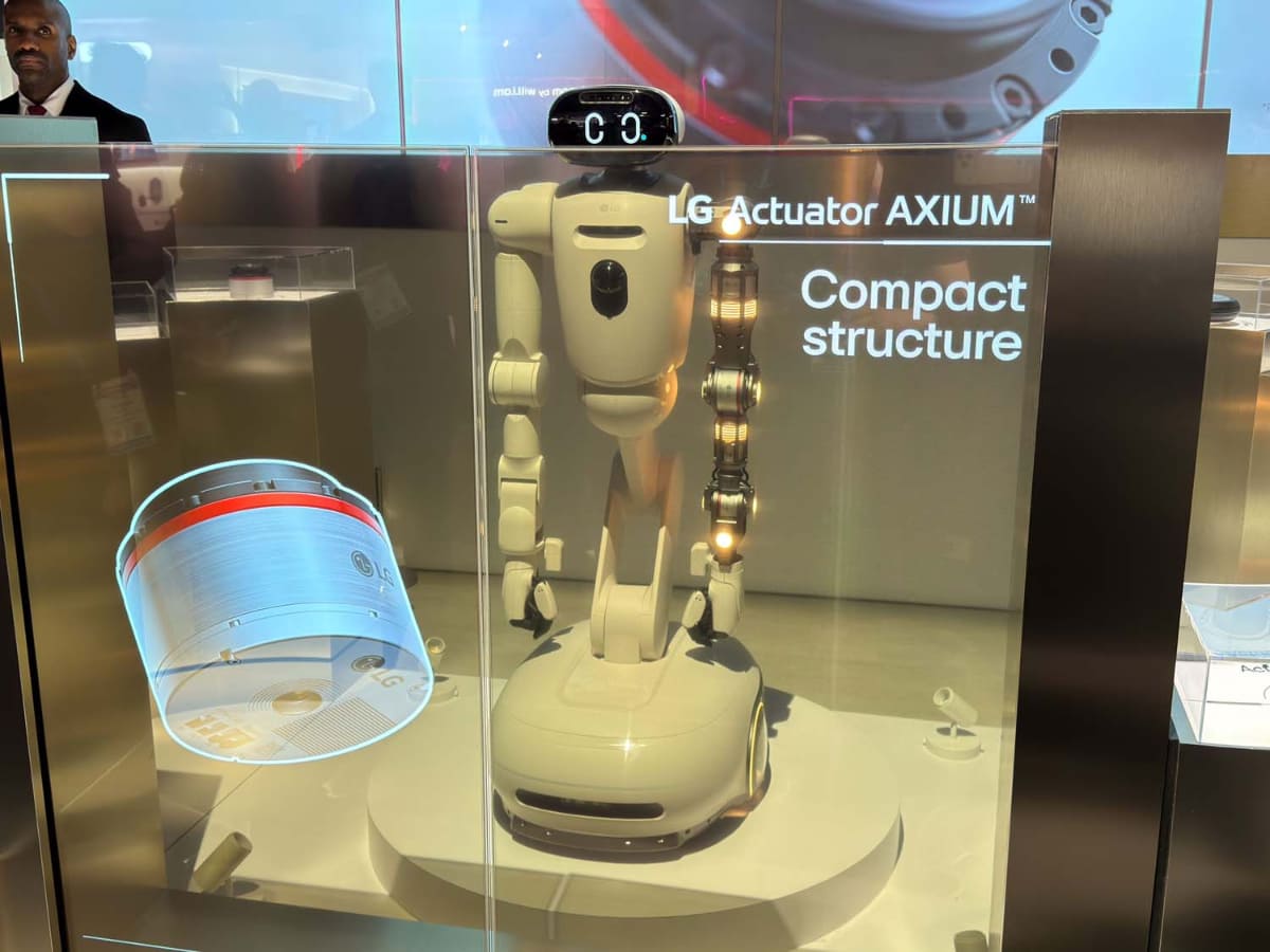 LGはブースでロボット以上に「アクチュエータ」をアピール。今後のロボット産業に必須の要素だ