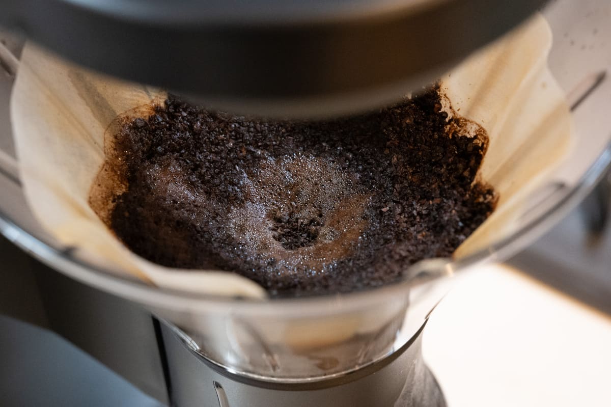 抽出が終わったところ。浸漬式を中心にした抽出で、雑味のない味になります