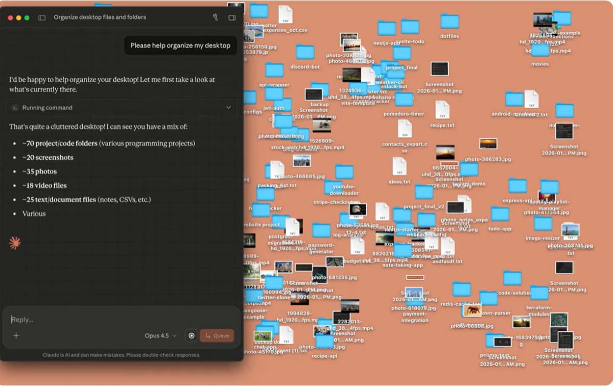 デスクトップのファイルをフォルダに整理する
